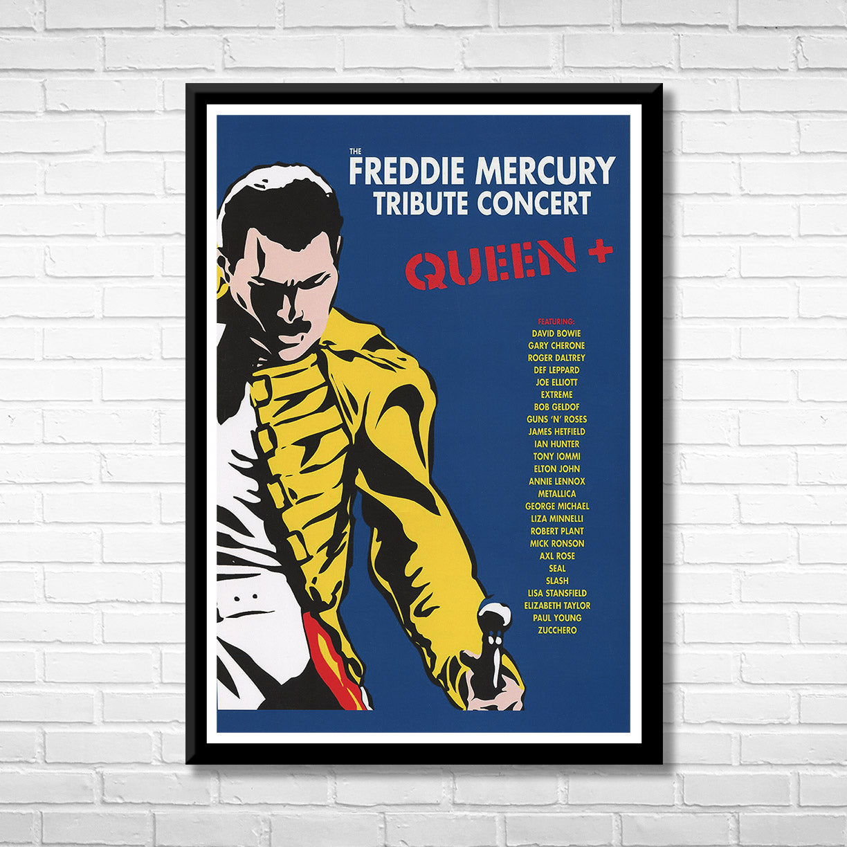 Classic Rock The Freddie Mercury Tribute Concert Framed Music Poster