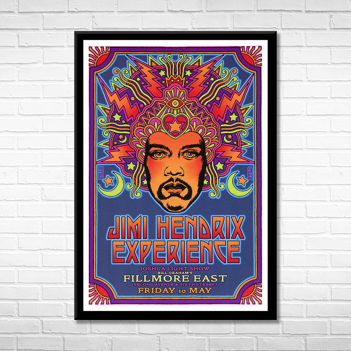 Classic Rock THE JIMI HENDRIX EXPERIENCE - FILLMORE EAST Framed Reproduction Poster