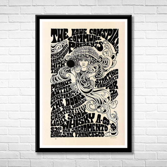 Classic Rock THE DOORS - WHISKEY A-GO-GO 1967 Framed Reproduction Poster